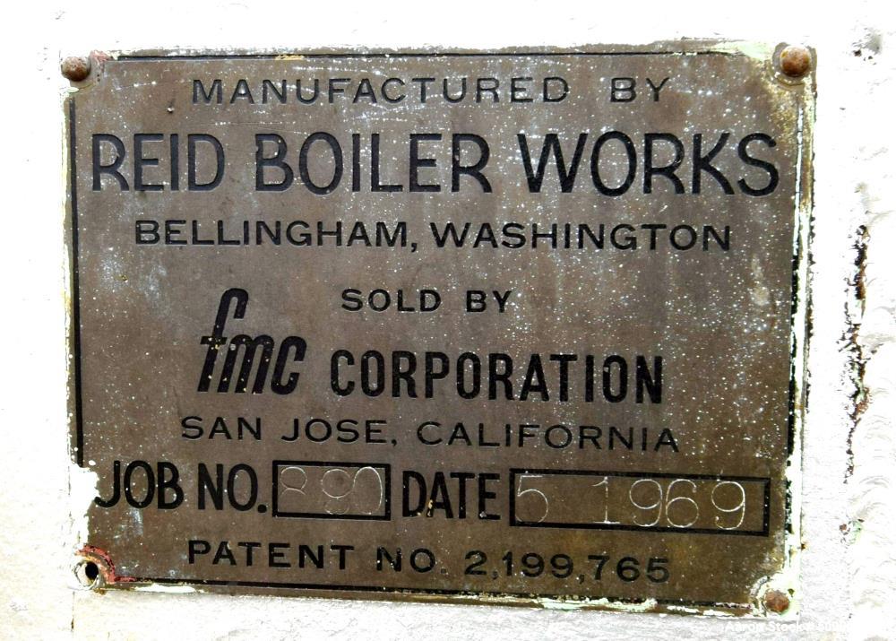 Used FMC Reid Boiler Works Single Shell Pressure Cooker