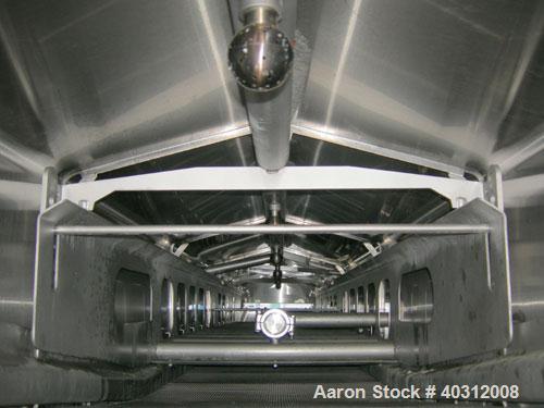 Used Heat and Control Heat Wave Fryer, Model HWF. 28" wide x 12' long, 304 stainless steel wire mesh belt, driven by a 1 hp, 3/60/208-230/460 volt, 1725 rpm gearmotor. Approximate fry time 7-28 secon...