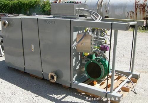 Used Heat and Control Heat Wave Fryer, Model HWF. 28" wide x 12' long, 304 stainless steel wire mesh belt, driven by a 1 hp, 3/60/208-230/460 volt, 1725 rpm gearmotor. Approximate fry time 7-28 secon...