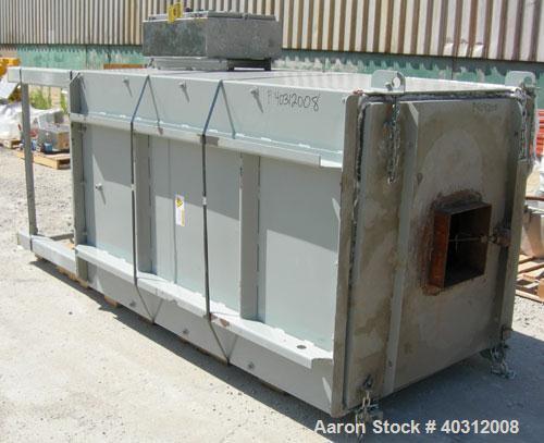Used Heat and Control Heat Wave Fryer, Model HWF. 28" wide x 12' long, 304 stainless steel wire mesh belt, driven by a 1 hp, 3/60/208-230/460 volt, 1725 rpm gearmotor. Approximate fry time 7-28 secon...