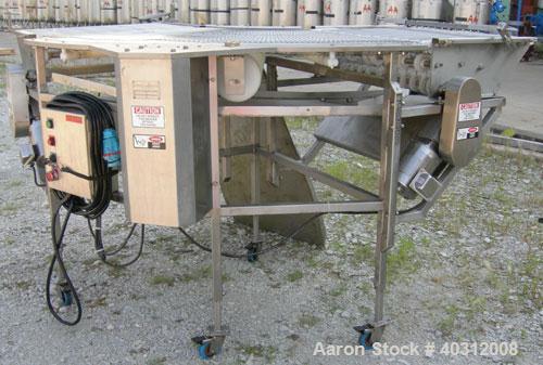 Used Heat and Control Heat Wave Fryer, Model HWF. 28" wide x 12' long, 304 stainless steel wire mesh belt, driven by a 1 hp, 3/60/208-230/460 volt, 1725 rpm gearmotor. Approximate fry time 7-28 secon...