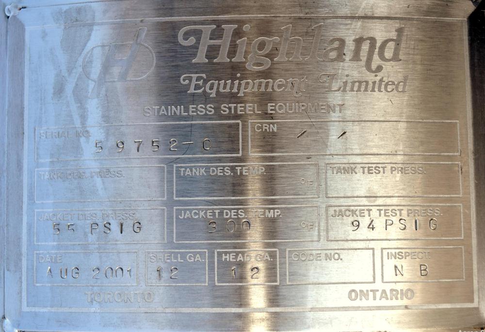 Used Highland Equipment Limited Flash Cooker Chamber, 96.4 Liter (25.4 Gallon)