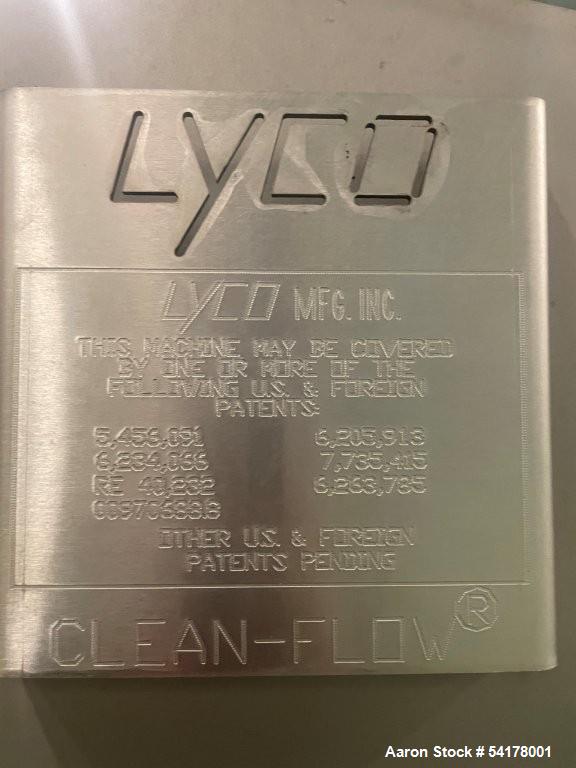 Used Lyco Blancher – Model Clean Flow CKFF, 7’ Chamber, Stainless Steel