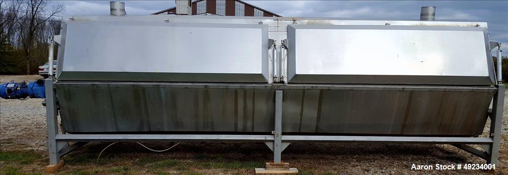 Used Lyco Hot Water Rotary Reel Blancher, Stainless Steel