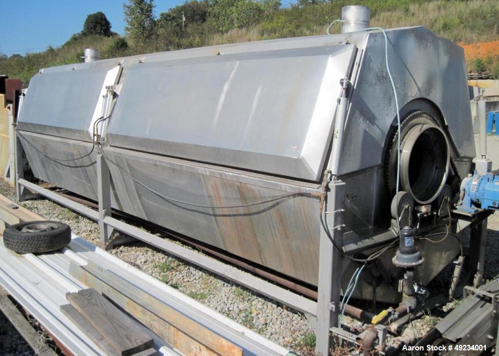 Used Lyco Hot Water Rotary Reel Blancher, Stainless Steel