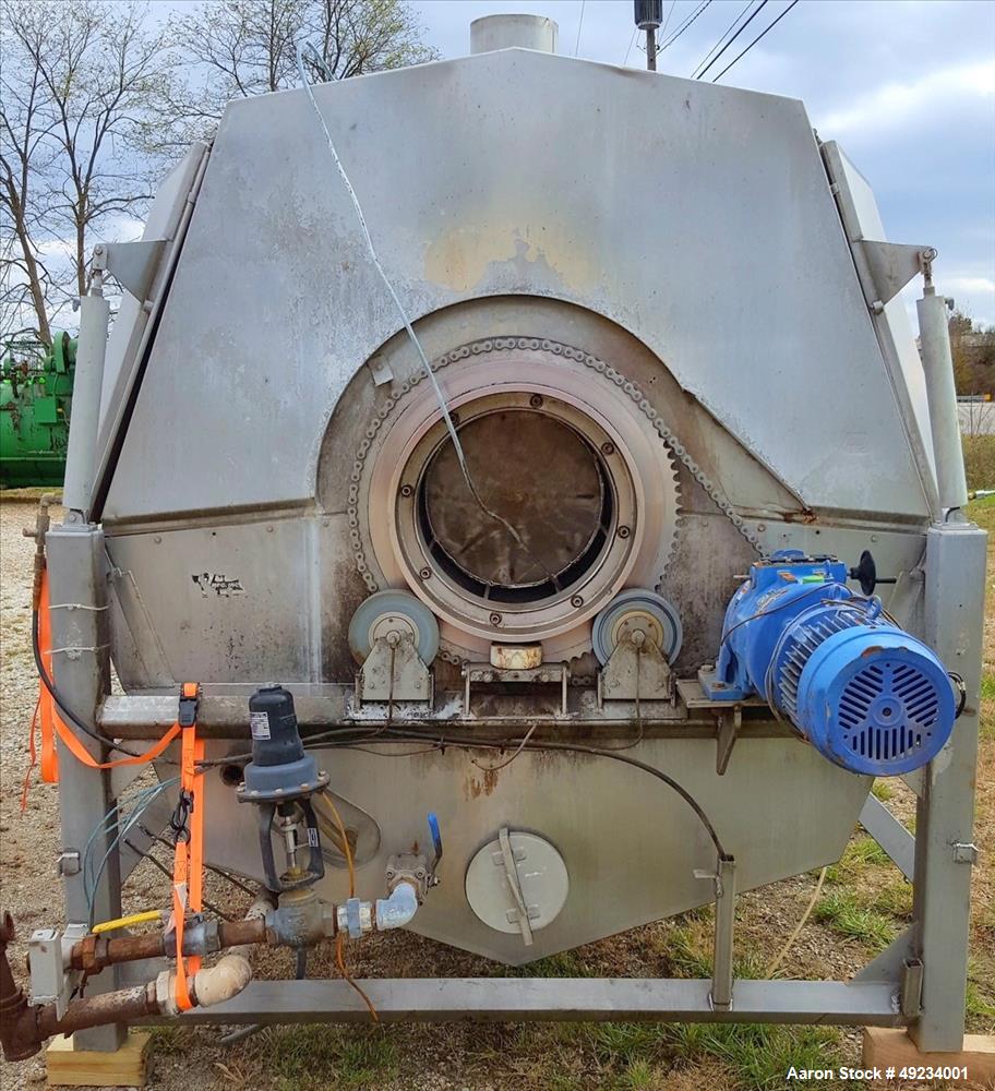 Used Lyco Hot Water Rotary Reel Blancher, Stainless Steel