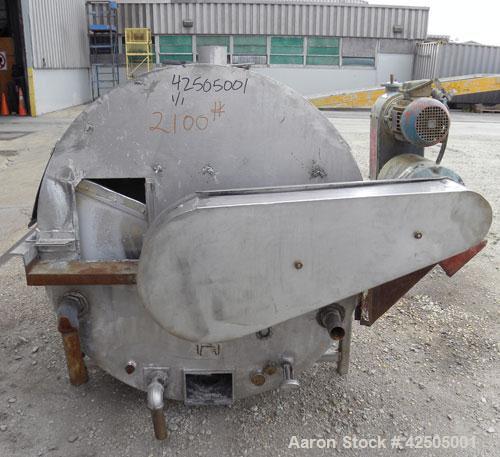 Used 304 Stainless Steel Rotary Blancher – 40" x 98" Perforated Drum, Variable Speed