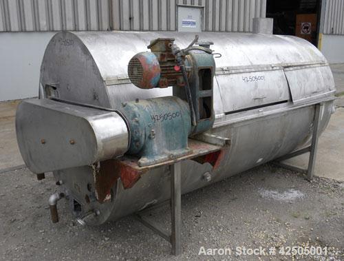 Used 304 Stainless Steel Rotary Blancher – 40" x 98" Perforated Drum, Variable Speed