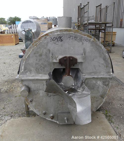 Used 304 Stainless Steel Rotary Blancher – 40" x 98" Perforated Drum, Variable Speed