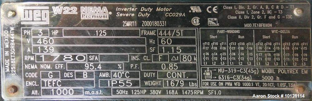 Used Chicago Blower Size 365 Centrifugal Fan Blower | 125 HP Industrial Air Handling System