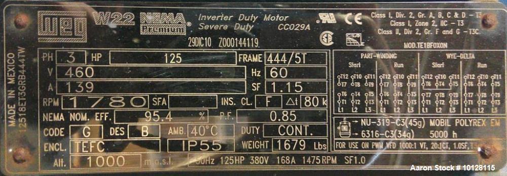 Used Chicago Blower Size 365 Centrifugal Fan Blower | 125 HP Industrial Air Handling System