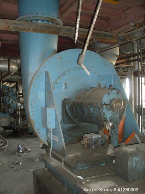 Used Elliott Blower / Compressor. Inlet volume 40,800 ACFM, inlet temperature 120 deg F, inlet pressure 12.88 psi, discharge pressure 15.70 psi, max discharge temp 350 deg F, max discharge pressure 1...