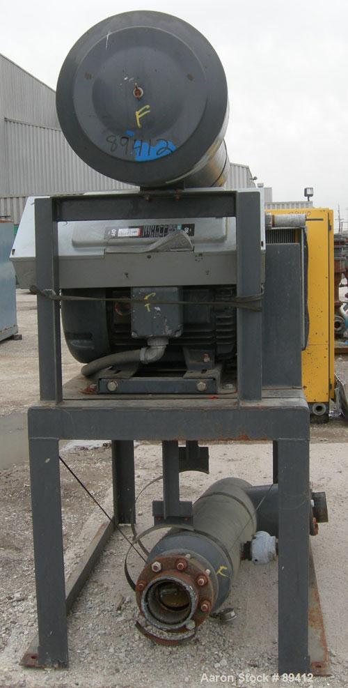 USED: Gardner Denver Duroflow rotary positive displacement blower,model 4512, horizontal. 6" diameter NPT inlet/outlet. Approximatecapacity 427 cfm at 4 psig at 10.4 bhp. Driven by a 75 hp, 3/60/230/...