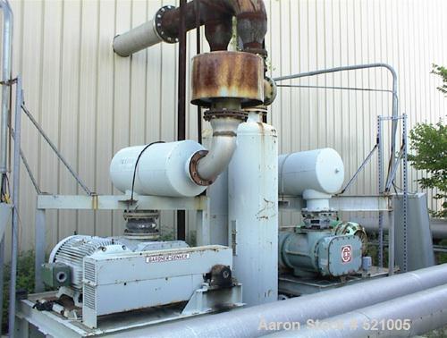 USED: Gardner Denver series 9CDL18 air blower. 200 hp motor. Includesinlet silencer, outlet silencer, belts, expansion joints, innerconnecting pipes, assembly frame and starter box.