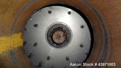 Used Gardner Denver Lamson Blower, Carbon Steel. Driven by 20 hp, 3/60/230/460 volt, 3510 rpm motor.  8" Diameter inlet/outlet, approximately 24" diameter impeller.