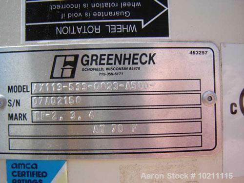 Used-Greenheck Axial Fan, Model AX-113-533-0823-A50. 55,000 cm @ 0.5 inches static pressure. TS = 20,621.0, OV=5,092.0, FRPM...