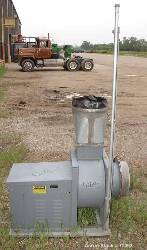 Used- Hartzell centrifugal fan, model 03P-12-BCJ3, carbon steel. 12" diameter inlet, 13" x 9" outlet, rated at 1200 cfm at 2...