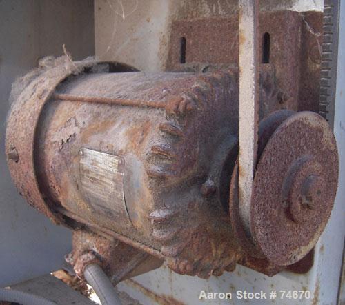 USED:  Aerovent Centrifugal Blower, Model 500-BW-MHB-1743-5, Type MHB, Carbon Steel.  Approximate 20" diameter fan.  Rated 3600 CFM.  Clockwise rotation, 11" inlet, 9 1/2" x 10 1/2" outlet. Driven by...