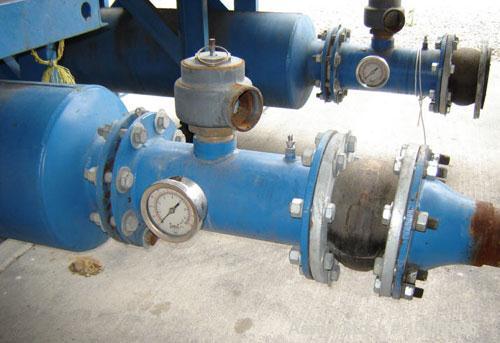 Used 50 HP Hibon PD Blower Package, SNH809. Nameplate data indicates 13 psig.  50 hp Westinghouse motor, 1770 rpm, 230/460 volt, 326T frame. Complete with inlet and discharge silencers, pressure reli...