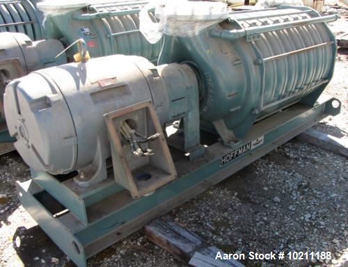 Used- Hoffman Centrifugal Blower, Multi-Stage, Model 65208B3. Driven by a 250 HP, 3/60/460 Volt, 3565 RPM Motor. Mounted on ...