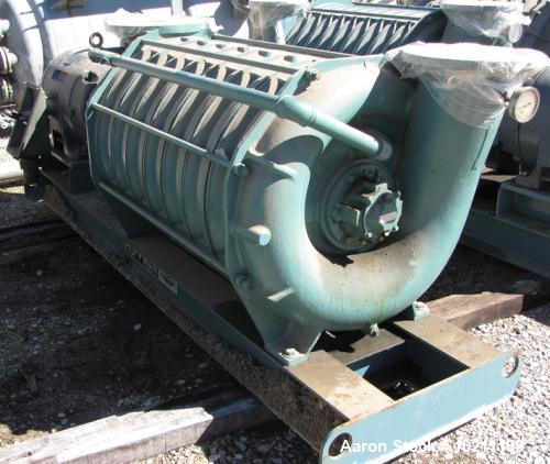 Used- Hoffman Centrifugal Blower, Multi-Stage, Model 65208B3. Driven by a 250 HP, 3/60/460 Volt, 3565 RPM Motor. Mounted on ...