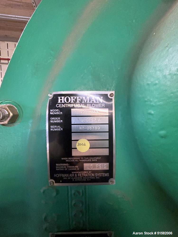Used High-Performance Hoffman Blower, Model 77207A3 – 450 HP, 26" Impeller