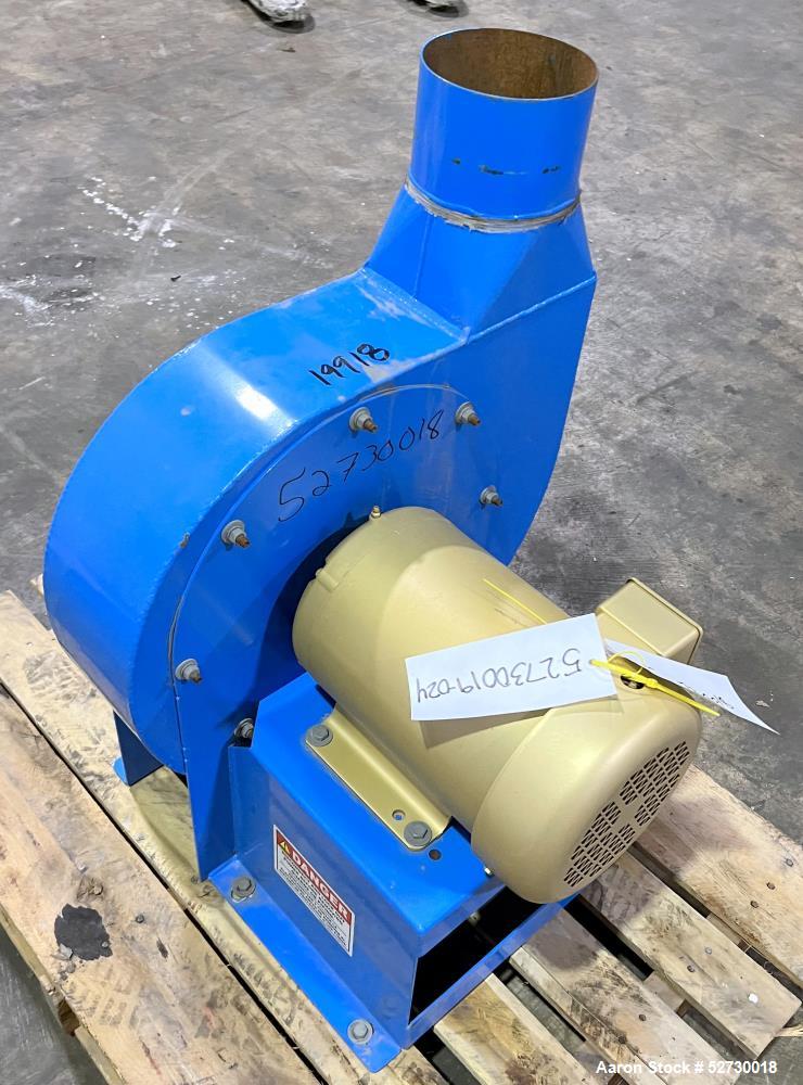 Used- Sterling Direct Drive Blower, Model 6005FD. Aluminum impeller. Driven by 5hp, 3/60/230/460 volt, 3450 rpm. 6" Inlet / ...