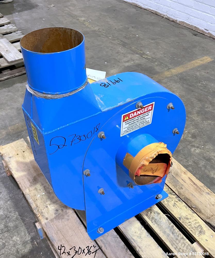 Used- Sterling Direct Drive Blower, Model 6005FD. Aluminum impeller. Driven by 5hp, 3/60/230/460 volt, 3450 rpm. 6" Inlet / ...