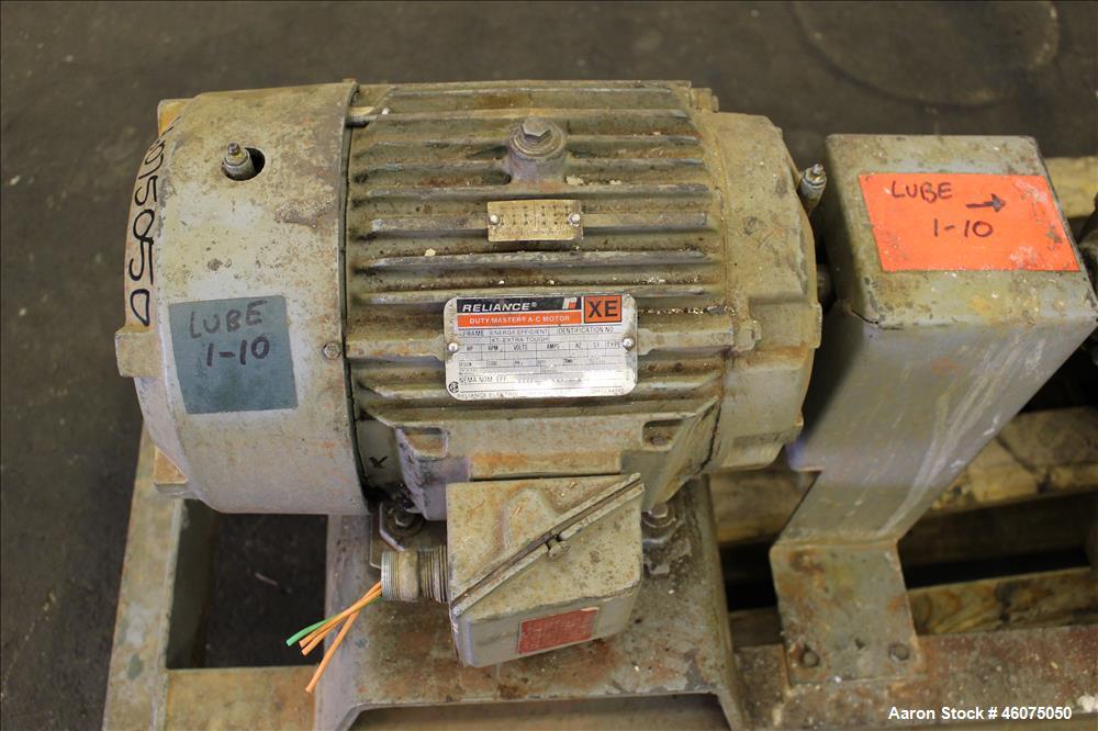 Used Lamson Multistage Centrifugal Blower, Model 407-0-7-AD, Carbon Steel. Approximately 210 cfm. 5" Inlet, 4-1/2" outlet. Driven by a 7.5hp, 3/60/230/460 volt, 3520 rpm motor. Mounted on a carbon st...