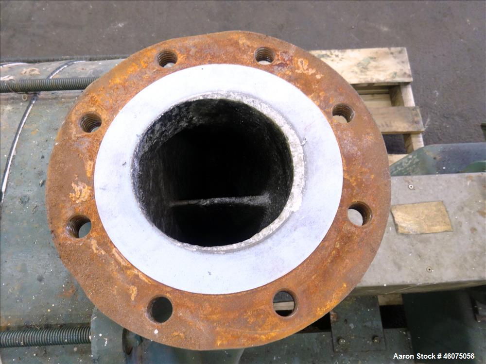 Used Lamson Multistage Centrifugal Blower, Model 407-0-7-AD, Carbon Steel. Approximately 210 cfm. Driven by a 7.5hp, 3/60/230/460 volt, 3520 rpm motor. Mounted on a frame. Serial# 890092.