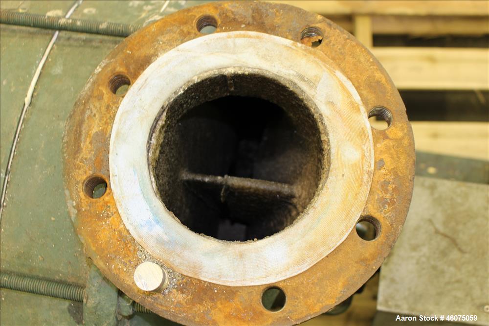 Used Lamson Multistage Centrifugal Blower, Model 407-0-7-AD, Carbon Steel. Approximately 210 cfm. 5" Inlet, 4-1/2" outlet. Driven by a 7.5hp, 3/60/230/460 volt, 3520 rpm motor. Mounted on a carbon st...