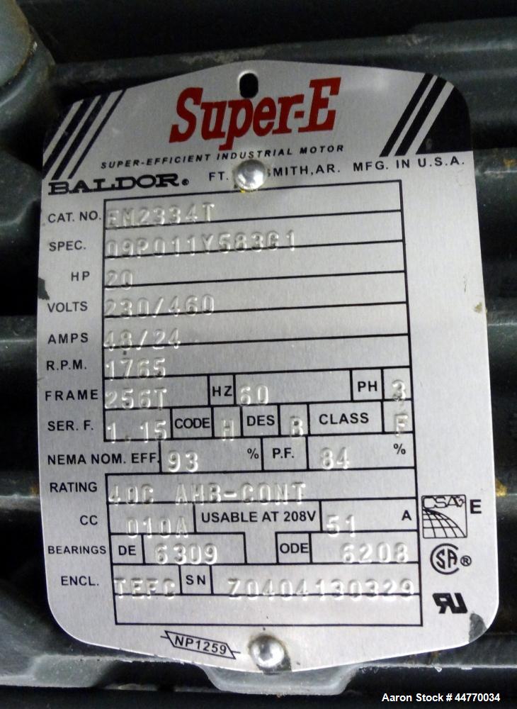 Used New York Blower Series 30 GI Fan, Size 224