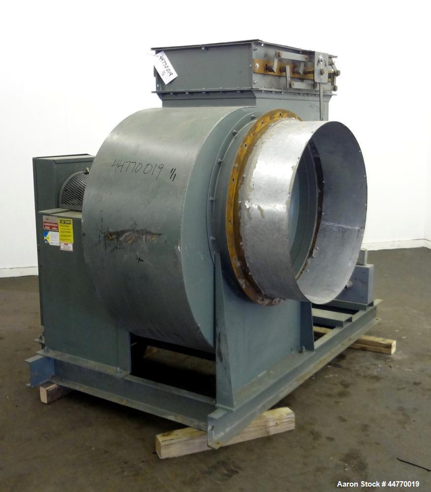 Used New York Blower General Purpose AcoustaFoil Fan, Size 30 ACF, Description ACF/PLR Fan Class I-III, Carbon Steel. Approximate 16,300 cfm at 8" S.P. at 1748 rpm. Approximate 33" diameter side inle...