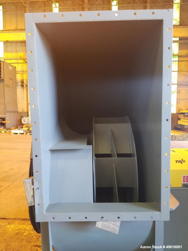 Unused- New York Blower, Model 40 PLR. Backward inclined SWSI class 3, size 30 arrangement 1 top horizontal. Motor position Z clockwise rotation + 100 hp. 1800 rpm motor Fr 444T 3/60/460 +. Mfg. 2014.
