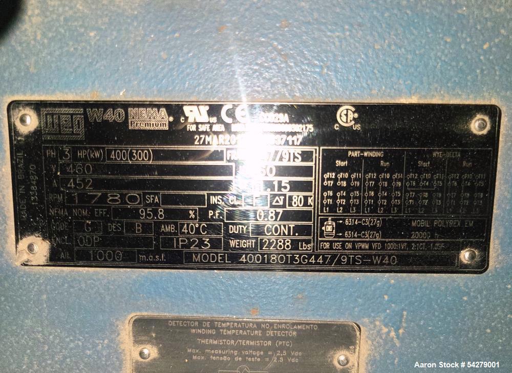 Used New York Blower High-Efficiency Airfoil Fan | Model AF-40 (Size 544A71) | Up to 240,000 CFM | 400 HP Drive