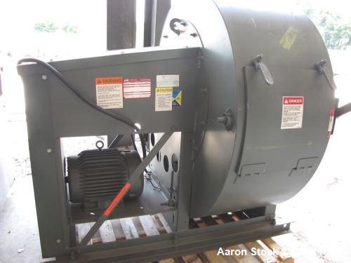 Unused-New York Blower rated 10,000 cfm.  Includes a quick opening style cleanout door.  Driven by a 10 hp, 3/60/230/460 volt, 1760 rpm motor.  Built 2002.