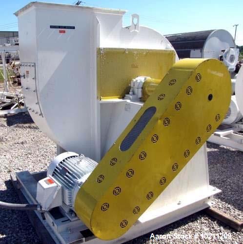 Used- 19,000 CFM at 9" SP New York Blower Tadial Tipped fan Size 407 RTS. 50 hp Reliance electric motor, 1775 rpm, 230/460 v...