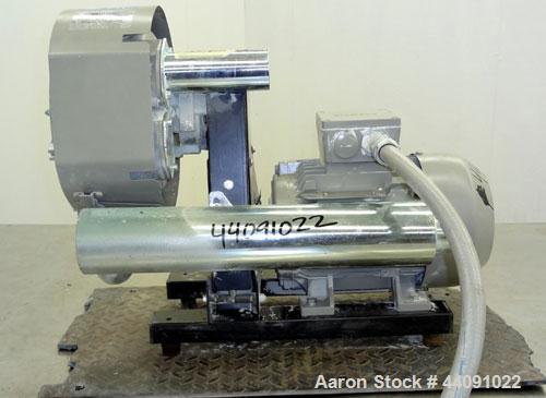 Used Tawi Vacuum Pump, Model SA 350/2, Carbon Steel. Driven by a 3.45kw, 3/60/460 volt, 3485 rpm motor. Last used with a vacuum lift system.