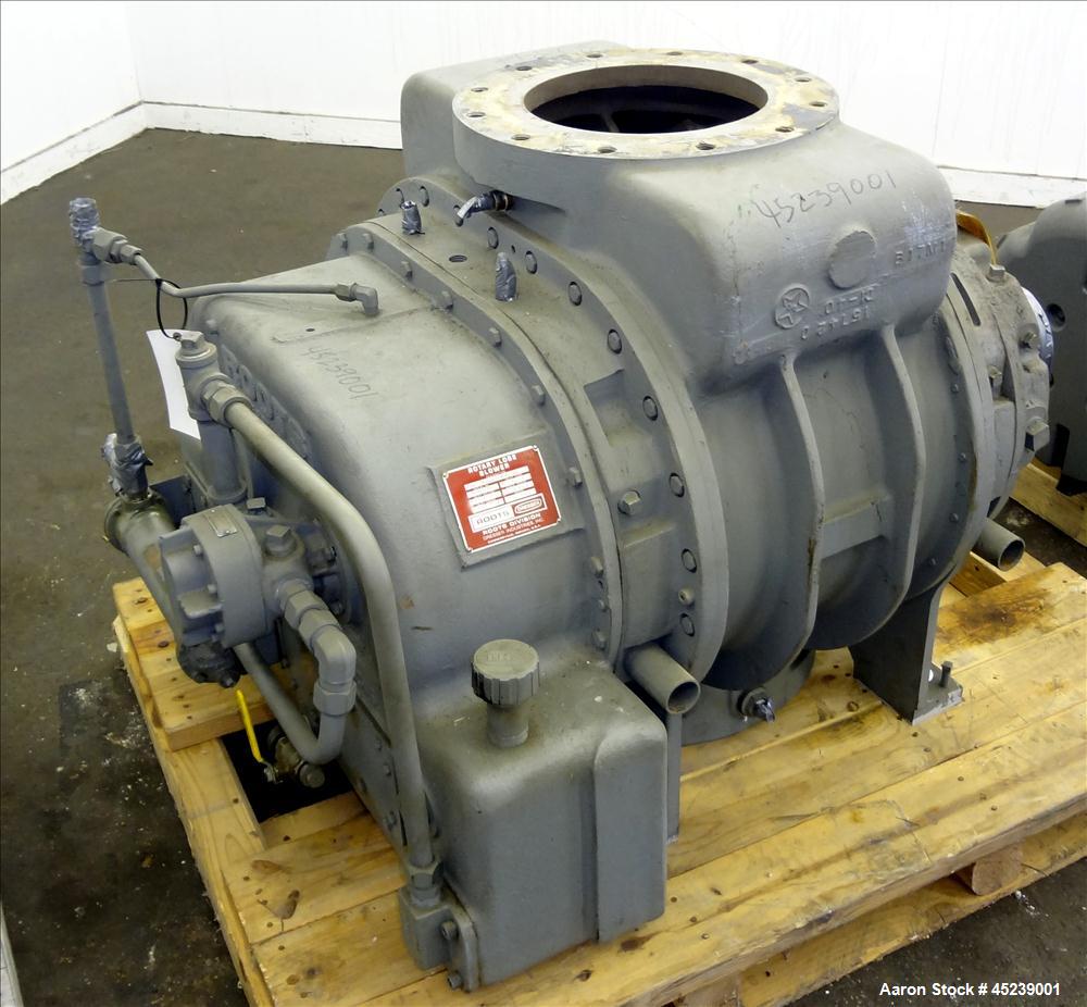 Used Carbon Steel Roots Whispair Horizontal Rotary Lobe Blower, Model 1216 RAS-J-H-N-PL-68
