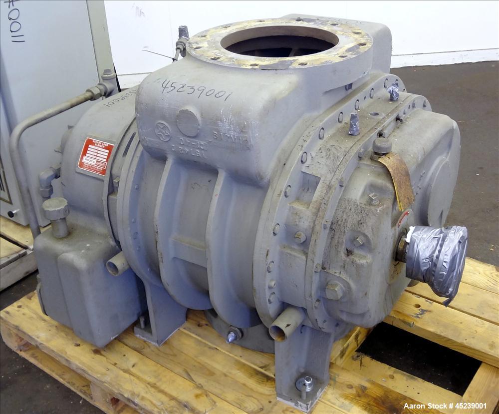 Used- Carbon Steel Roots Whispair Horizontal Rotary Lobe Blower, Model 1216 RAS-J-H-N-PL-68