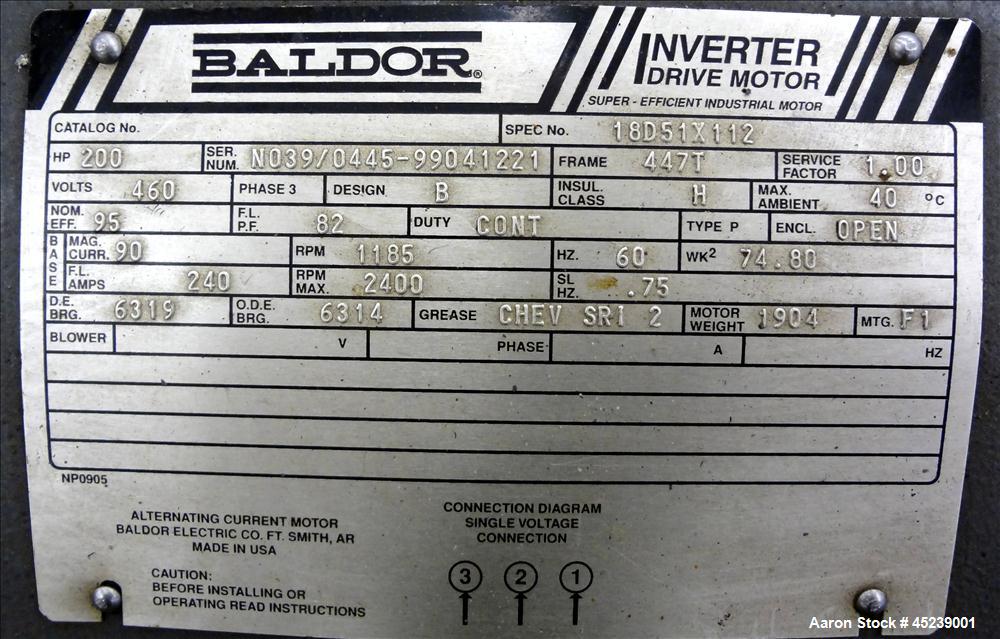 Used Carbon Steel Roots Whispair Horizontal Rotary Lobe Blower, Model 1216 RAS-J-H-N-PL-68