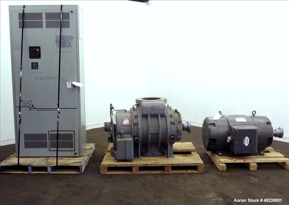 Used Carbon Steel Roots Whispair Horizontal Rotary Lobe Blower, Model 1216 RAS-J-H-N-PL-68