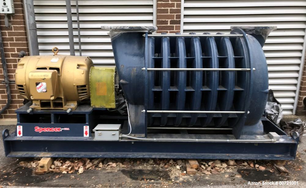 Used- Spencer Power Mizer Multistage Centrifugal Blower, Model C51R2644IA1