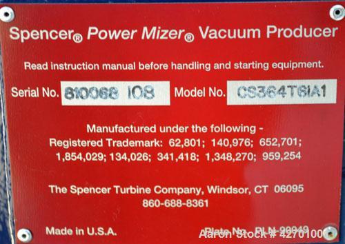 Spencer Power Mizer High Efficiency Multistage Cast Centrifugal Blower