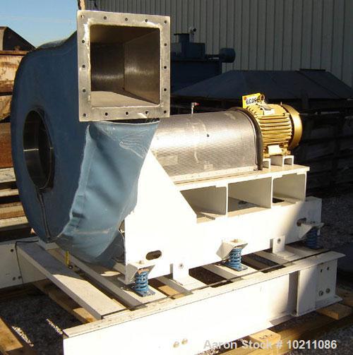 Used-Spencer Blower, Catalog #-M1550-SS. 3500 cfm at 12" S.P. Inlet temp 70 deg F; inlet press 14.7 psig; 20 hp, 1765 rpm, 2...