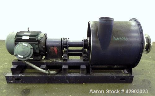 Used Spencer Turbine Blower, Model S30206C, Carbon Steel. Approximate 705 SCFM. Driven by a 50 hp, 3/60/230/460 volt, 3545 rpm XP motor.