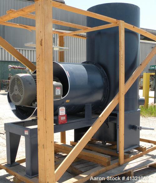 Used Spencer Turbine Industravac Stationary Vacuum System, model SB-515B, carbon steel. (19) 5" diameter x 36" long bags providing 75 square feet filter area, 4-1/3 cubic feet removable dust collecti...