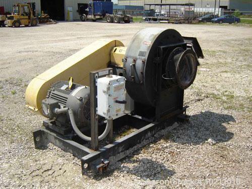 Used 4500 SCFM at 40" S.P. 50 HP Twin City Fan. Size 915, type RBO-SW, arrangement 1, class 45, CWBAU rotation. Serial #98-130089-1-1, project #61G24, purchase order #213-000, PO date 11/04/97. Capac...