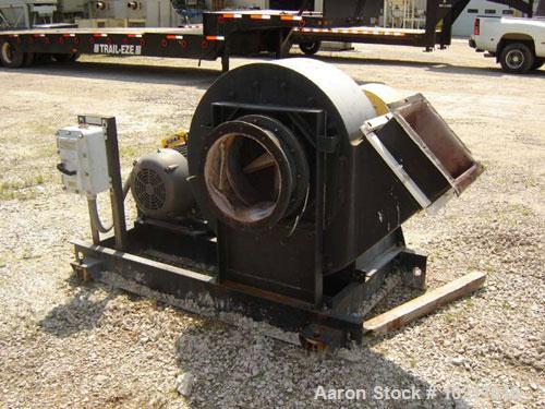 Used 4500 SCFM at 40" S.P. 50 HP Twin City Fan. Size 915, type RBO-SW, arrangement 1, class 45, CWBAU rotation. Serial #98-130089-1-1, project #61G24, purchase order #213-000, PO date 11/04/97. Capac...