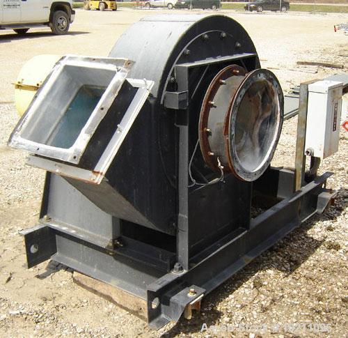 Used 2000-4500 SCFM 40" S.P. WC Twin City Fan, Size 915, Type RBO-SW, Arrangement 1, Class 45, CWBAU Rotation. Capacity 2000-4500 SCFM, static pressure 40" WC. Baldor 50 hp, 1780 rpm, 326 T frame, 46...